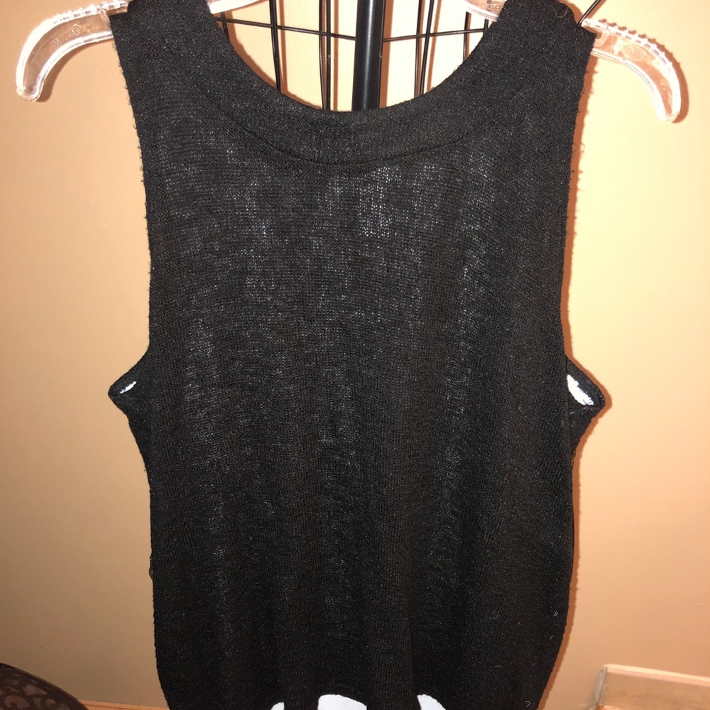 Black and White Tank Blouse
